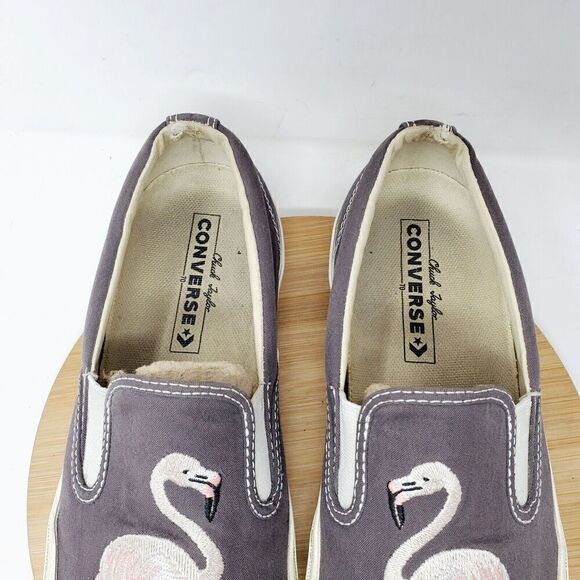 Converse Chuck Taylor 70 Shoes Womens 10 Grey Flamingo Slip On Sneakers - Picture 5 of 15